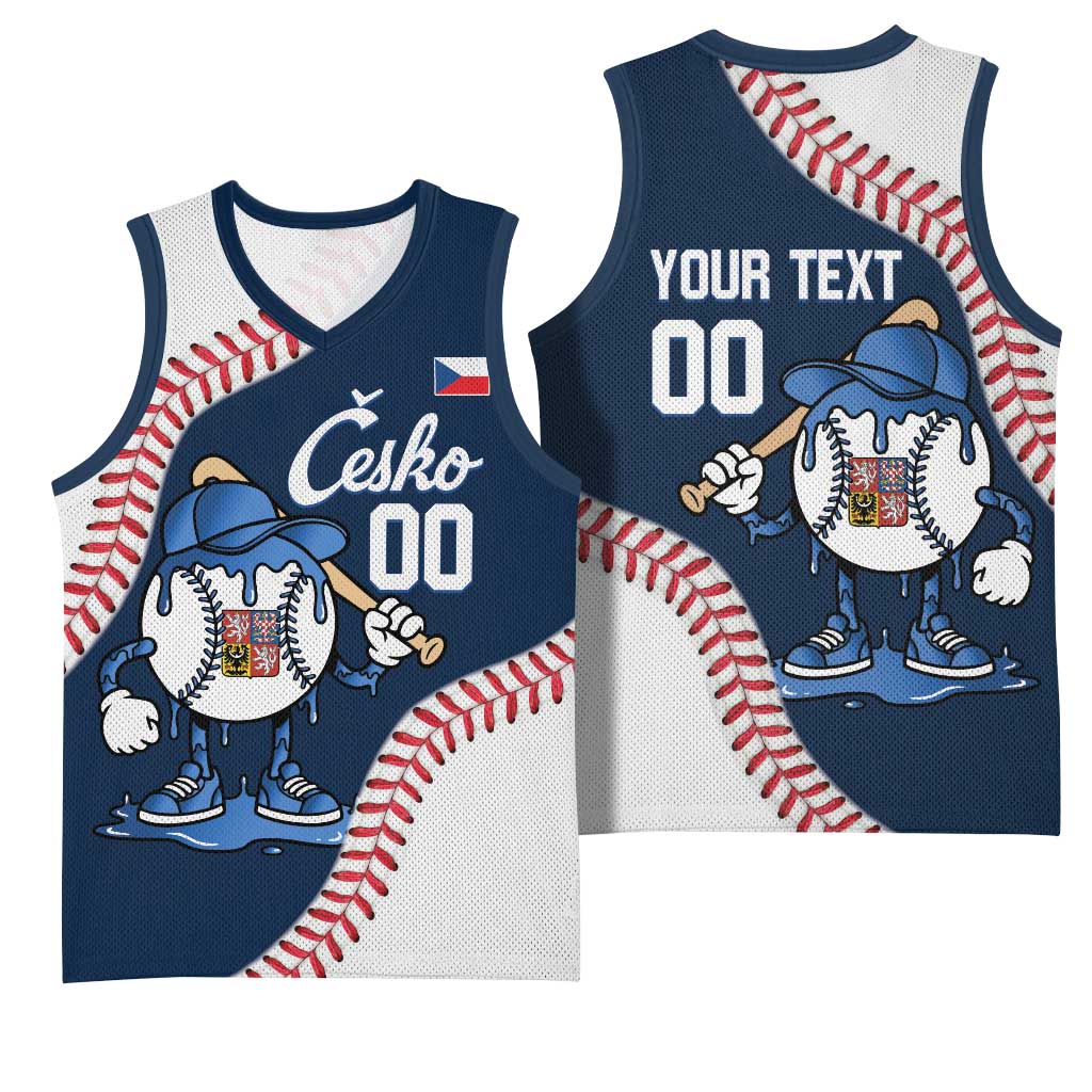 Czech Republic 2026 Baseball Custom Basketball Jersey Go Cesko Drip Style