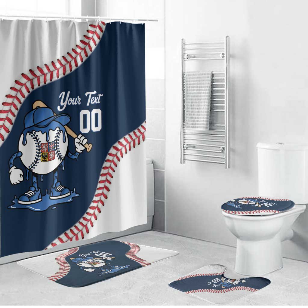 Czech Republic 2026 Baseball Custom Bathroom Set Go Cesko Drip Style
