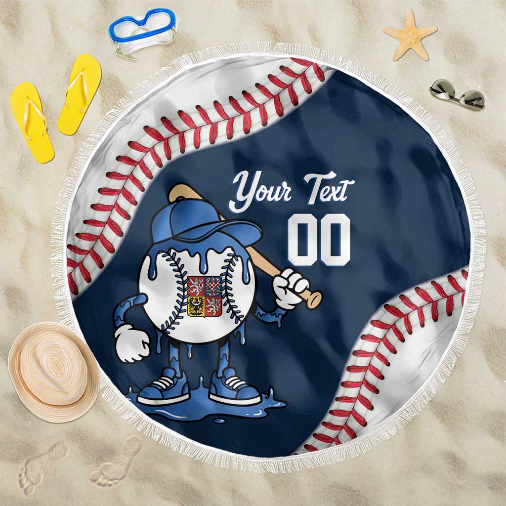 Czech Republic 2026 Baseball Custom Beach Blanket Go Cesko Drip Style