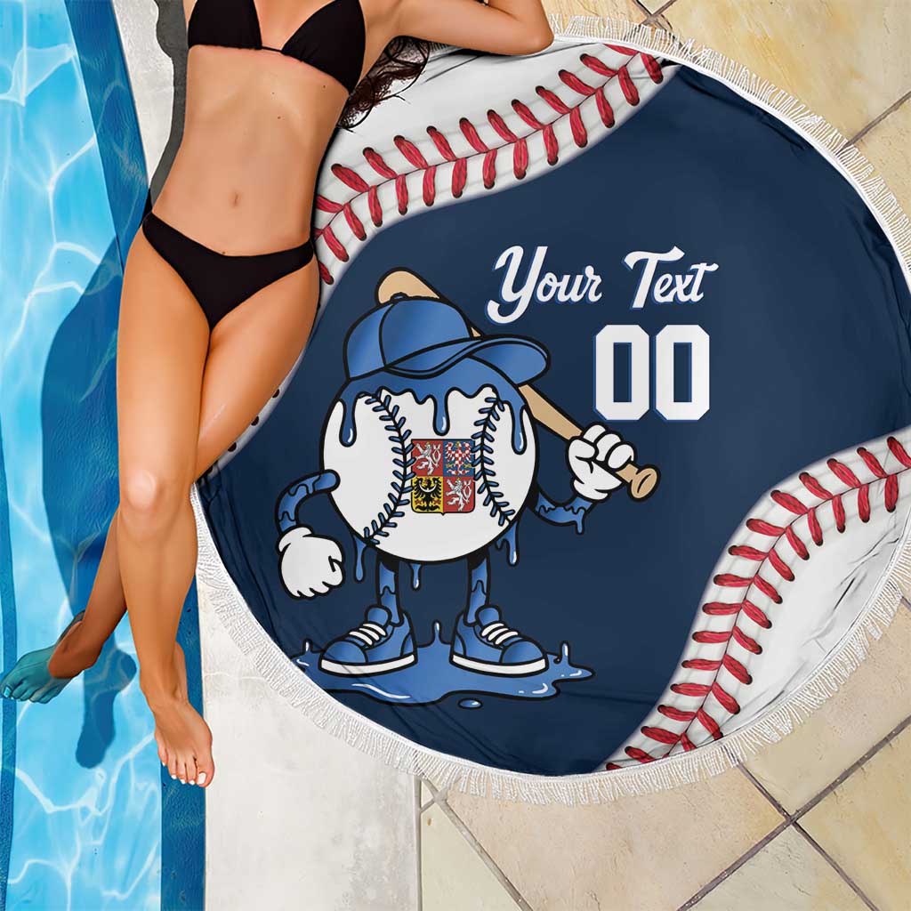 Czech Republic 2026 Baseball Custom Beach Blanket Go Cesko Drip Style