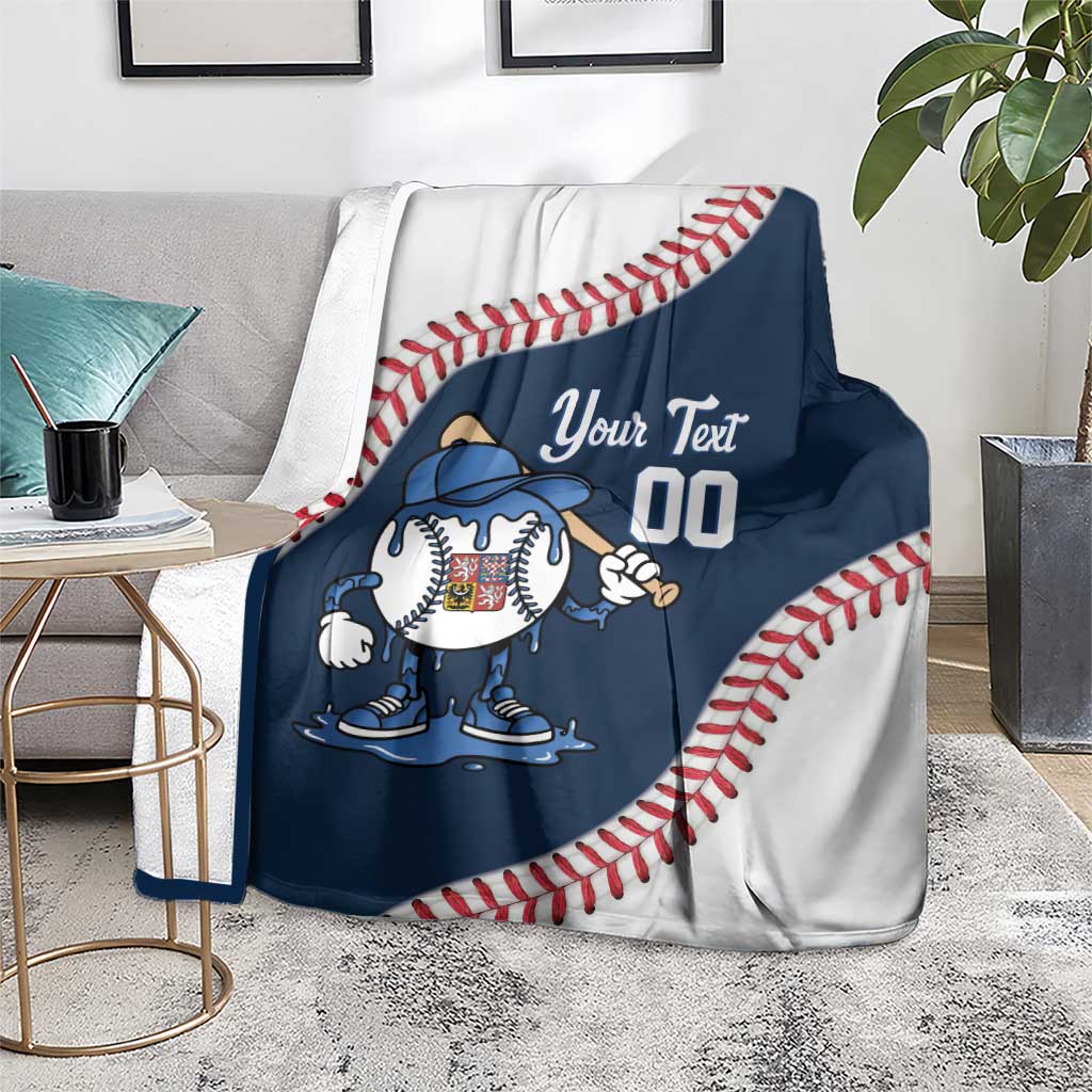 Czech Republic 2026 Baseball Custom Blanket Go Cesko Drip Style
