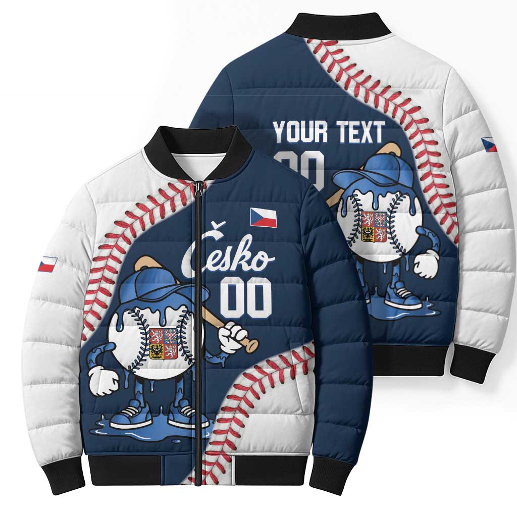 Czech Republic 2026 Baseball Custom Bomber Puffer Jacket Go Cesko Drip Style