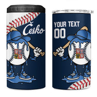Czech Republic 2026 Baseball Custom 4 in 1 Can Cooler Tumbler Go Cesko Drip Style
