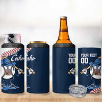 Czech Republic 2026 Baseball Custom 4 in 1 Can Cooler Tumbler Go Cesko Drip Style