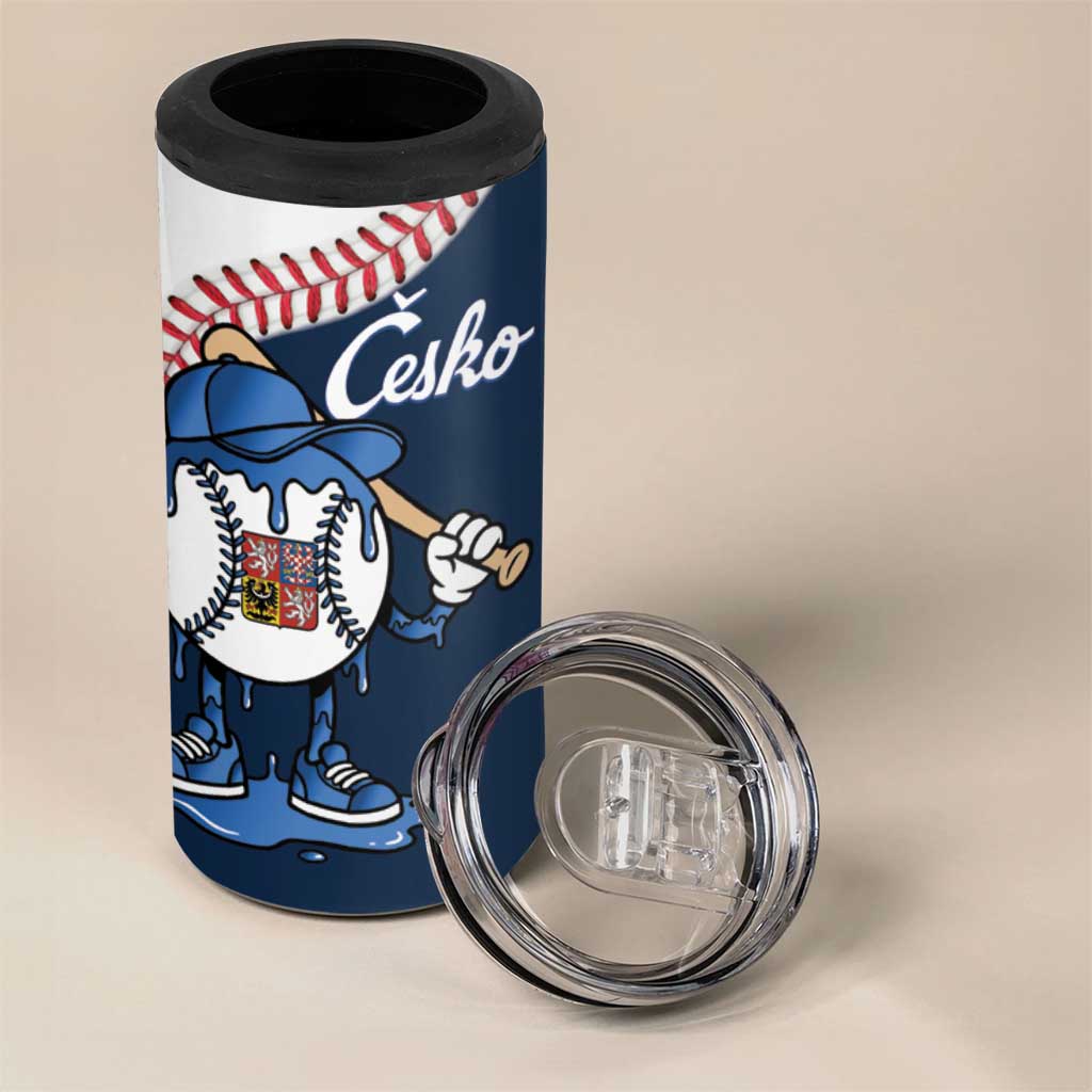 Czech Republic 2026 Baseball Custom 4 in 1 Can Cooler Tumbler Go Cesko Drip Style