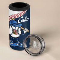 Czech Republic 2026 Baseball Custom 4 in 1 Can Cooler Tumbler Go Cesko Drip Style