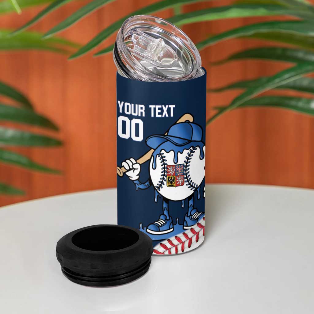 Czech Republic 2026 Baseball Custom 4 in 1 Can Cooler Tumbler Go Cesko Drip Style