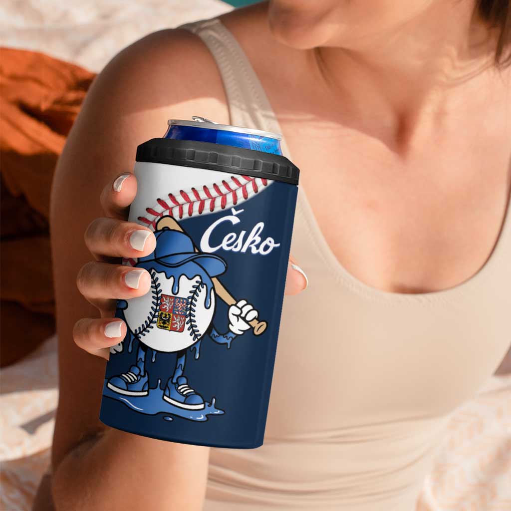 Czech Republic 2026 Baseball Custom 4 in 1 Can Cooler Tumbler Go Cesko Drip Style