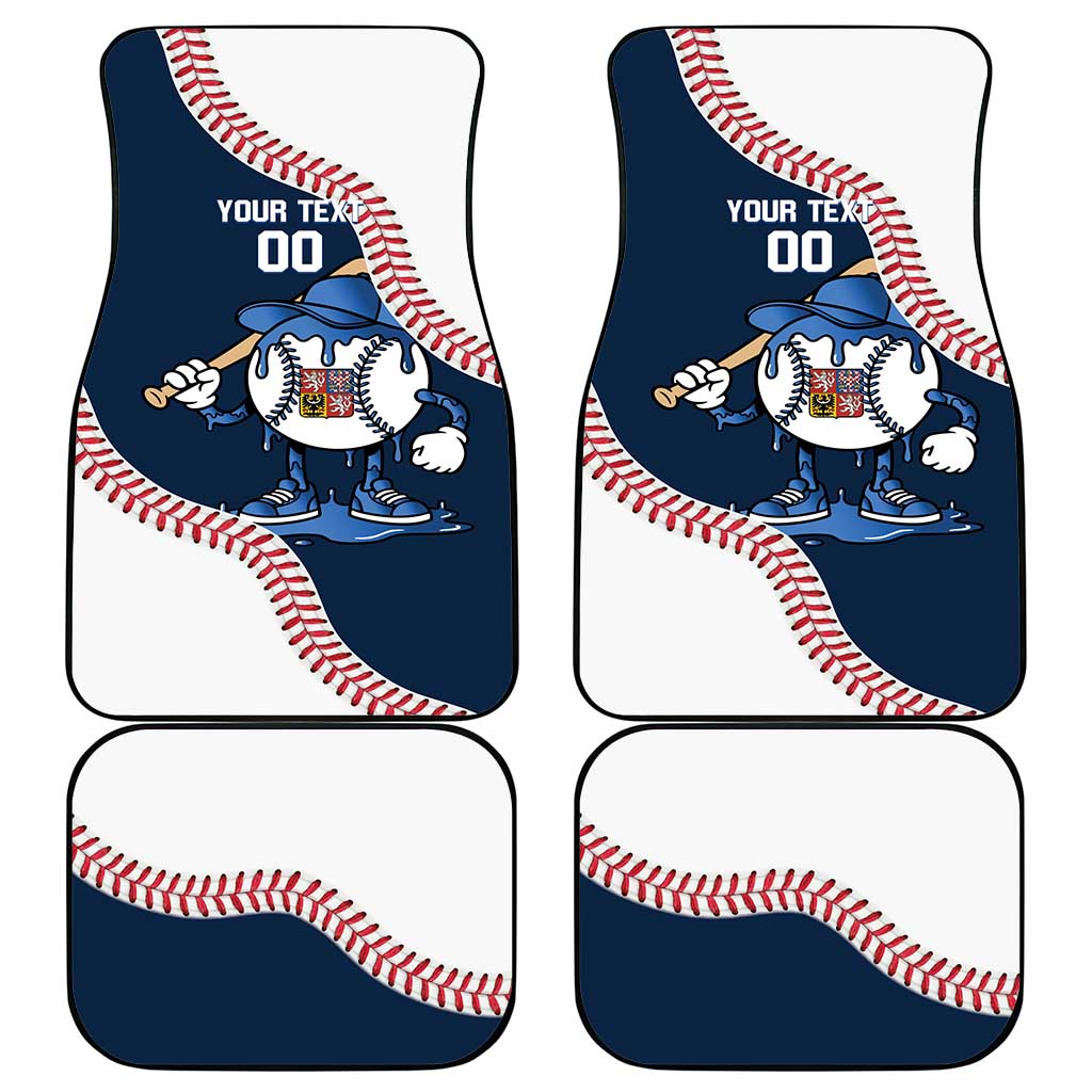 Czech Republic 2026 Baseball Custom Car Mats Go Cesko Drip Style