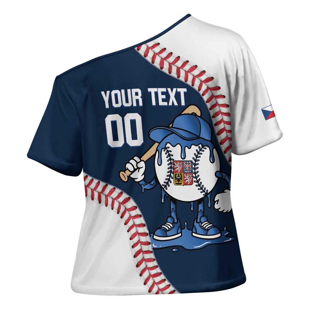 Czech Republic 2026 Baseball Custom Cross Shoulder Shirt Go Cesko Drip Style