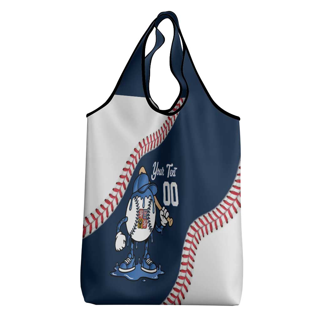 Czech Republic 2026 Baseball Custom Grocery Bag Go Cesko Drip Style