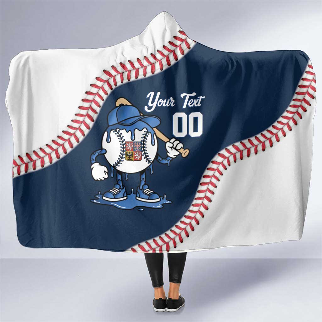 Czech Republic 2026 Baseball Custom Hooded Blanket Go Cesko Drip Style