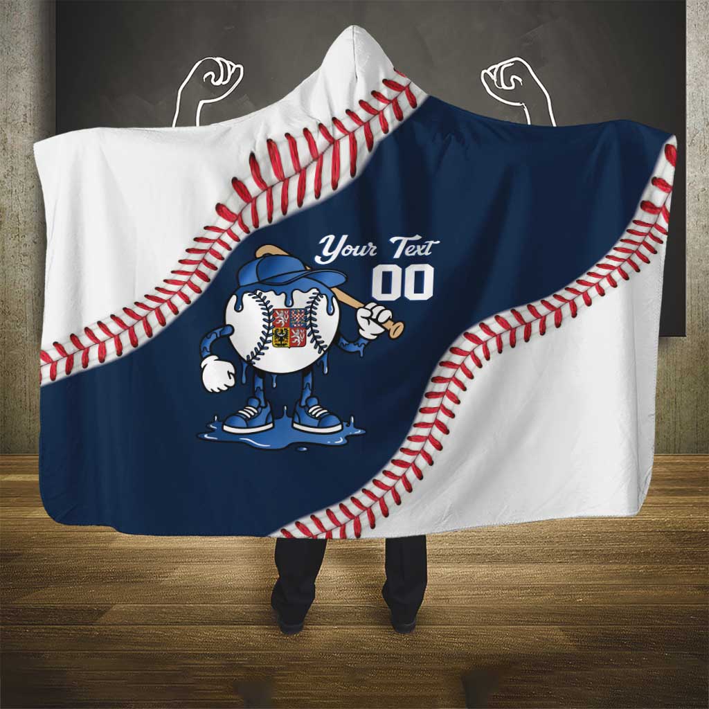 Czech Republic 2026 Baseball Custom Hooded Blanket Go Cesko Drip Style