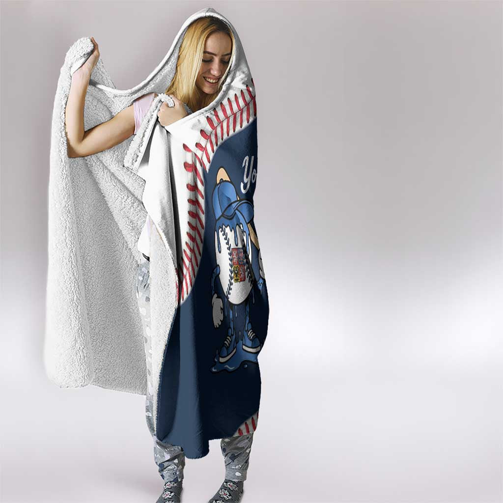 Czech Republic 2026 Baseball Custom Hooded Blanket Go Cesko Drip Style
