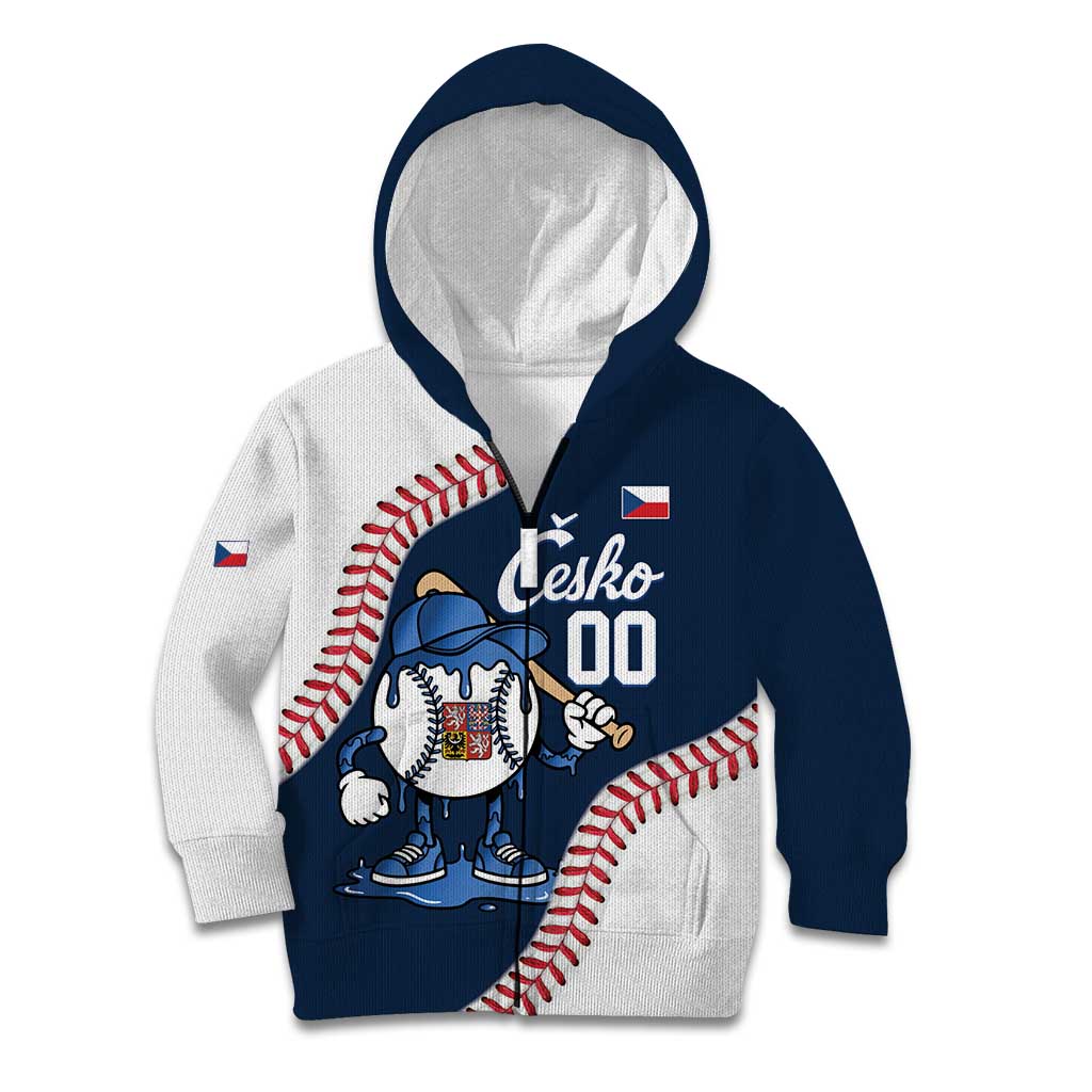 Czech Republic 2026 Baseball Custom Kid Hoodie Go Cesko Drip Style