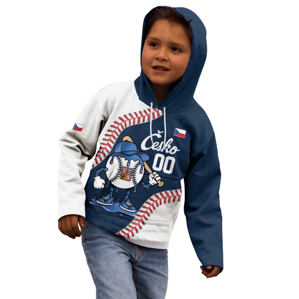 Czech Republic 2026 Baseball Custom Kid Hoodie Go Cesko Drip Style