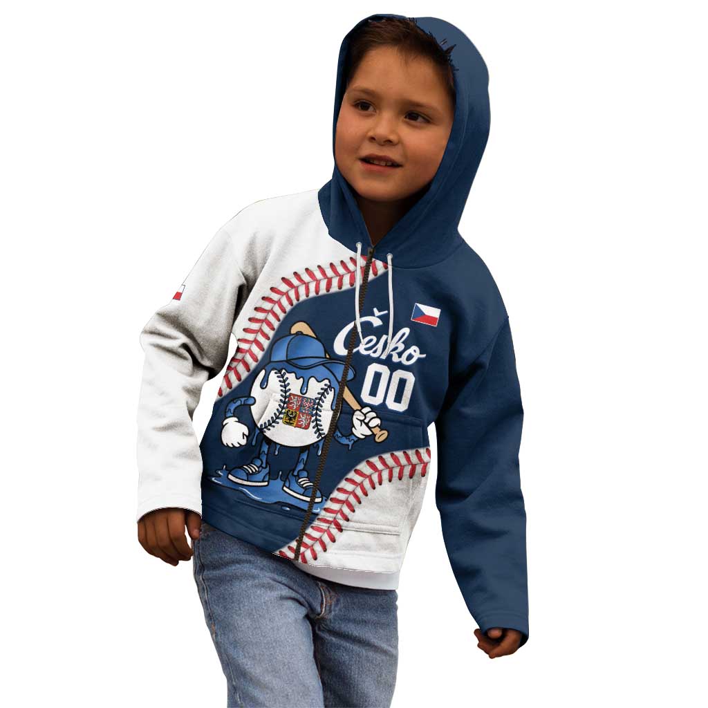 Czech Republic 2026 Baseball Custom Kid Hoodie Go Cesko Drip Style