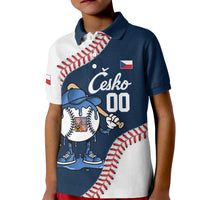 Czech Republic 2026 Baseball Custom Kid Polo Shirt Go Cesko Drip Style