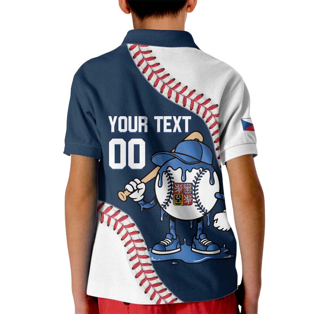 Czech Republic 2026 Baseball Custom Kid Polo Shirt Go Cesko Drip Style