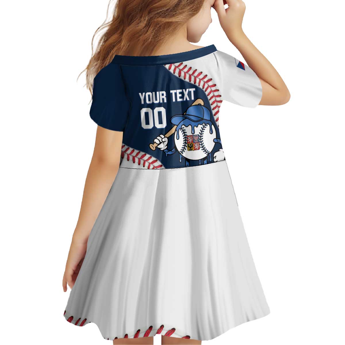 Czech Republic 2026 Baseball Custom Kid Short Sleeve Dress Go Cesko Drip Style
