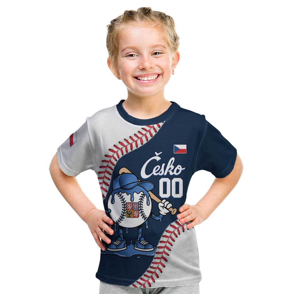 Czech Republic 2026 Baseball Custom Kid T Shirt Go Cesko Drip Style