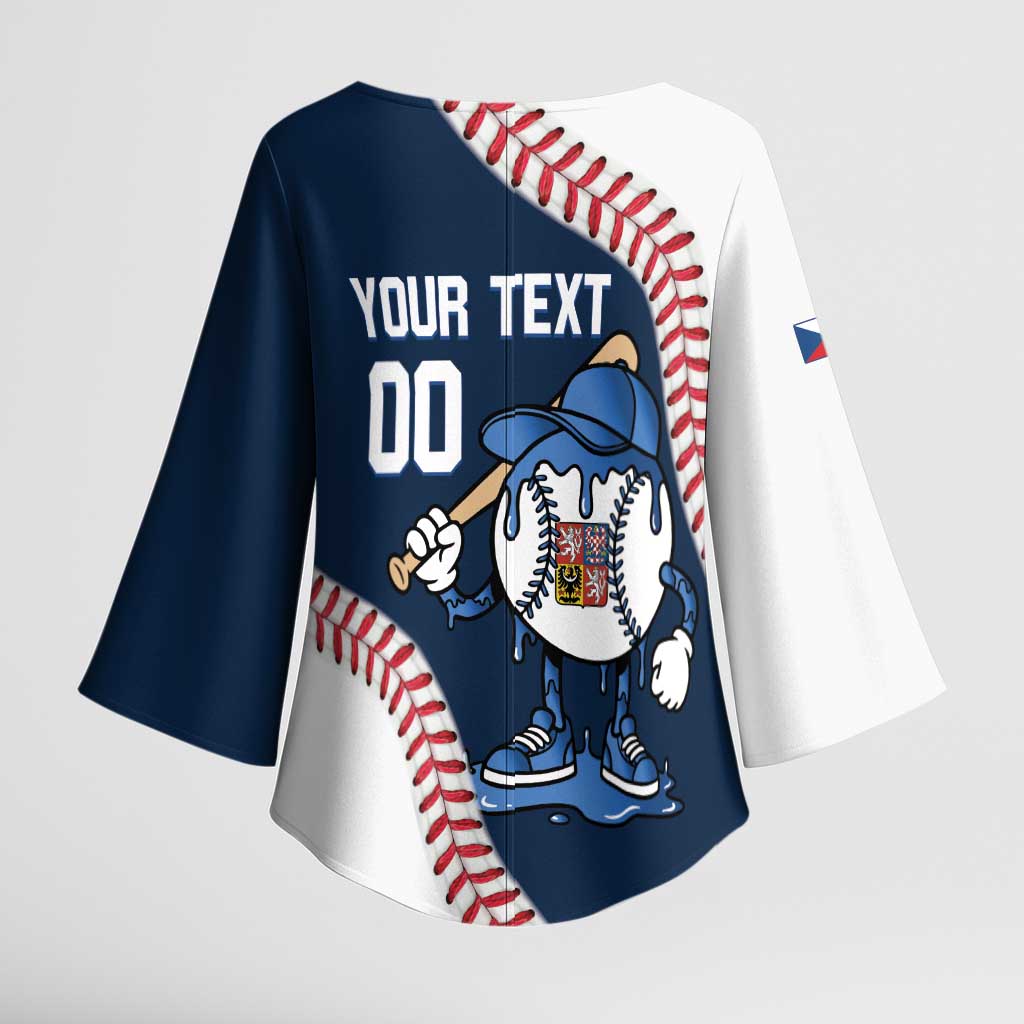 Czech Republic 2026 Baseball Custom Kimono Sleeve Blouse Go Cesko Drip Style