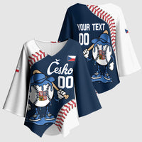 Czech Republic 2026 Baseball Custom Kimono Sleeve Blouse Go Cesko Drip Style