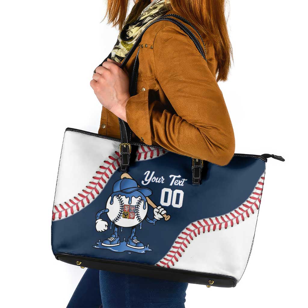 Czech Republic 2026 Baseball Custom Leather Tote Bag Go Cesko Drip Style
