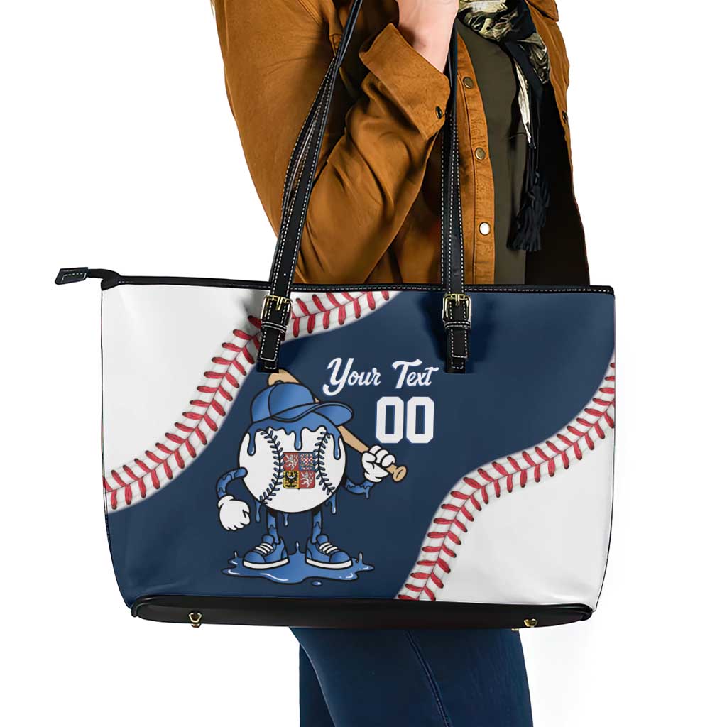 Czech Republic 2026 Baseball Custom Leather Tote Bag Go Cesko Drip Style