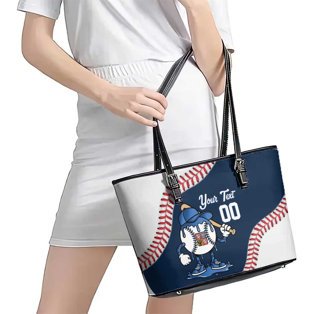 Czech Republic 2026 Baseball Custom Leather Tote Bag Go Cesko Drip Style