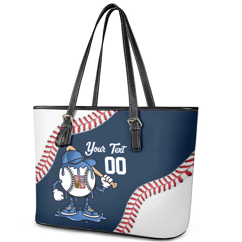 Czech Republic 2026 Baseball Custom Leather Tote Bag Go Cesko Drip Style