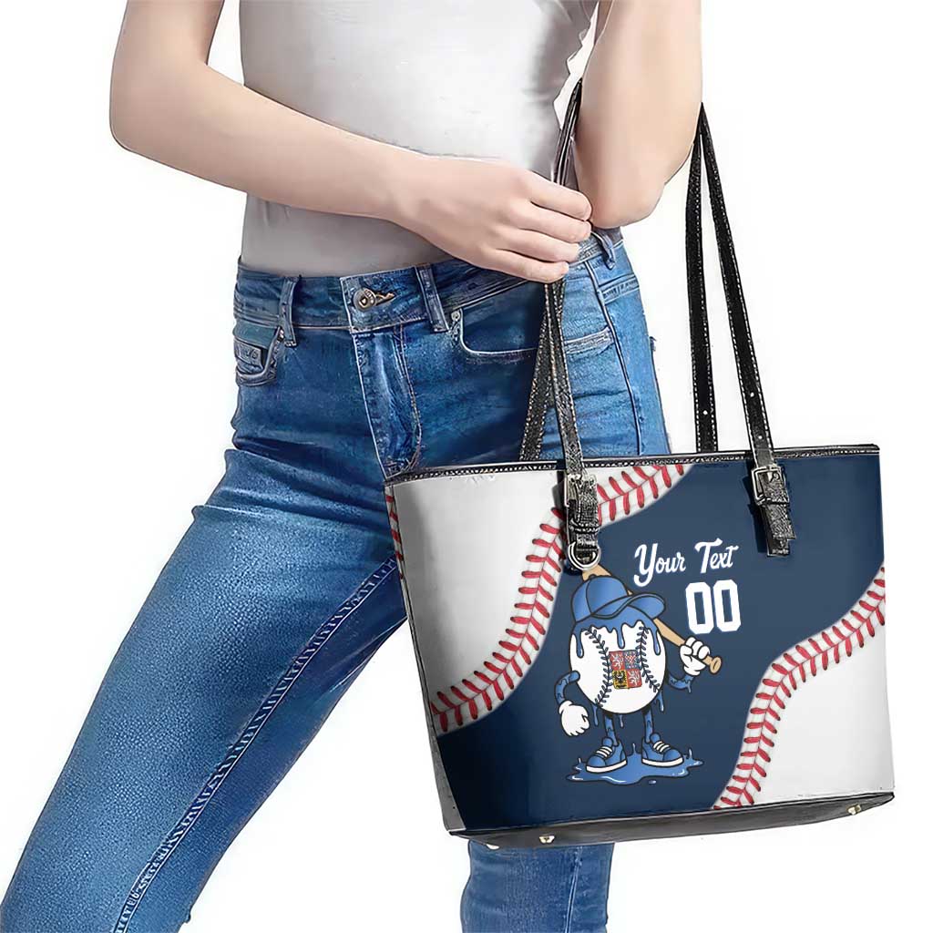 Czech Republic 2026 Baseball Custom Leather Tote Bag Go Cesko Drip Style