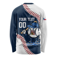 Czech Republic 2026 Baseball Custom Long Sleeve Shirt Go Cesko Drip Style