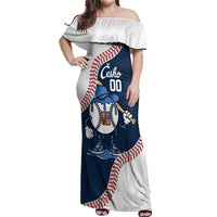 Czech Republic 2026 Baseball Custom Off Shoulder Maxi Dress Go Cesko Drip Style