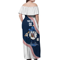 Czech Republic 2026 Baseball Custom Off Shoulder Maxi Dress Go Cesko Drip Style