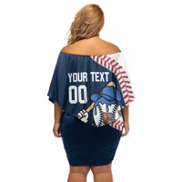 Czech Republic 2026 Baseball Custom Off Shoulder Short Dress Go Cesko Drip Style