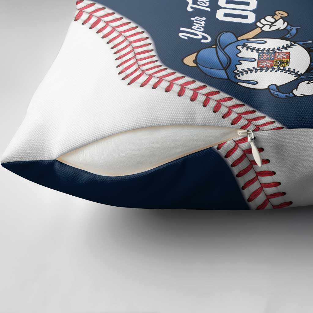 Czech Republic 2026 Baseball Custom Pillow Cover Go Cesko Drip Style