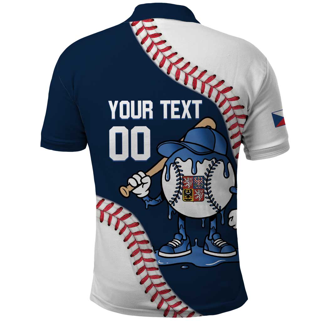 Czech Republic 2026 Baseball Custom Polo Shirt Go Cesko Drip Style