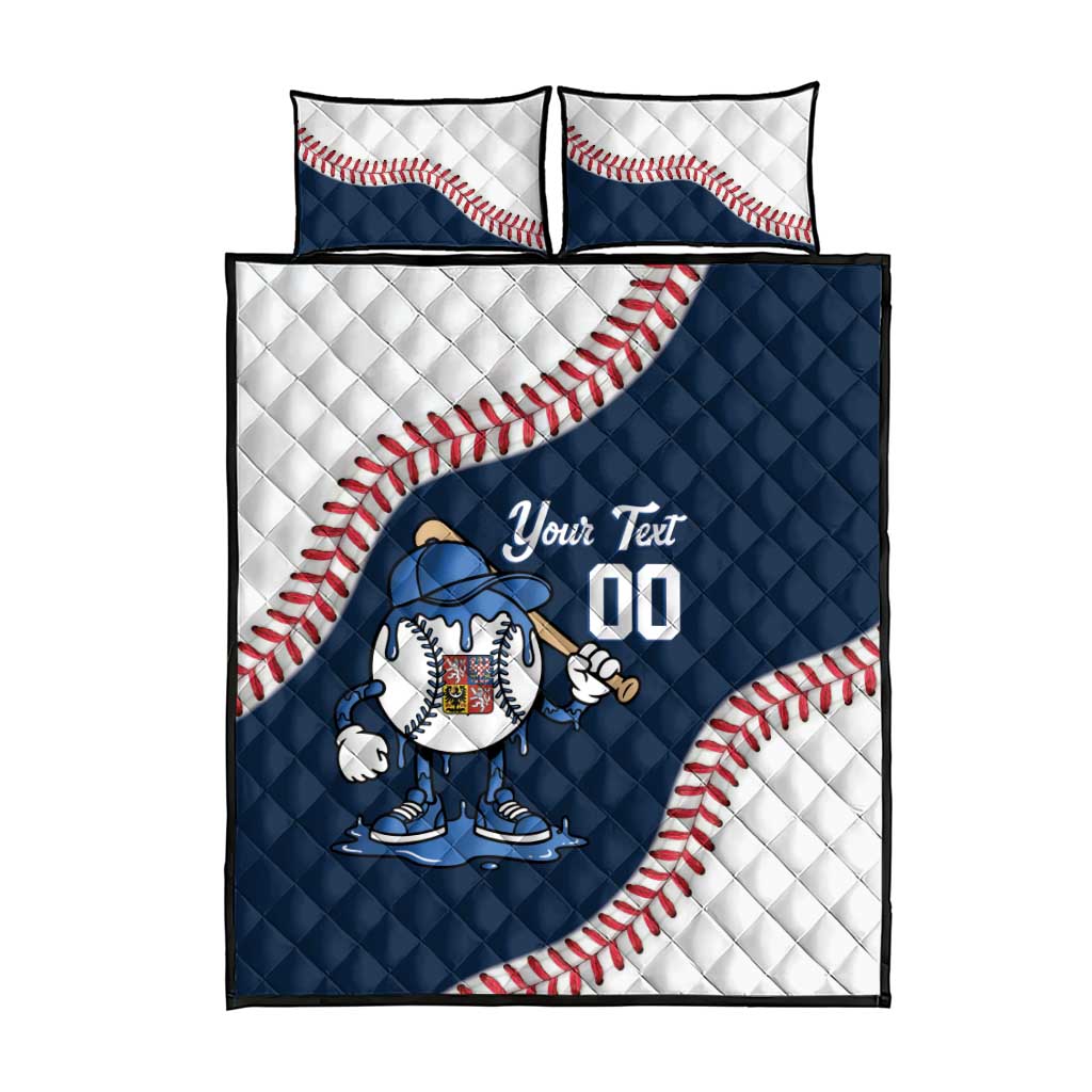 Czech Republic 2026 Baseball Custom Quilt Bed Set Go Cesko Drip Style