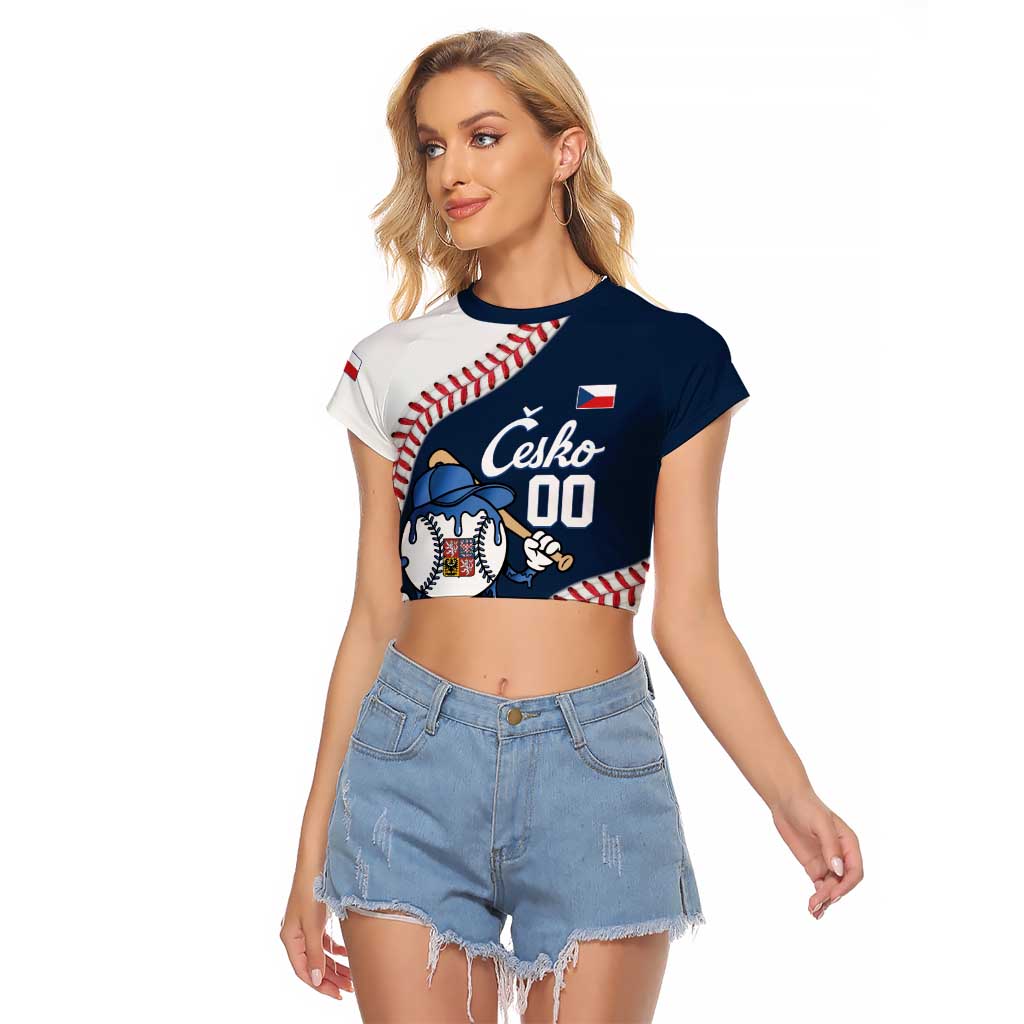 Czech Republic 2026 Baseball Custom Raglan Cropped T Shirt Go Cesko Drip Style