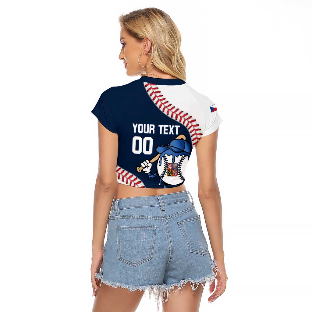 Czech Republic 2026 Baseball Custom Raglan Cropped T Shirt Go Cesko Drip Style