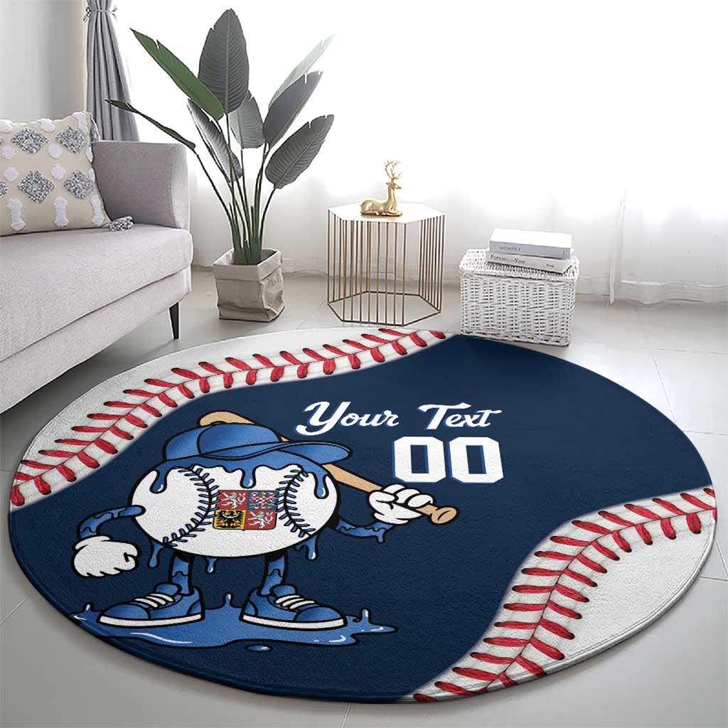 Czech Republic 2026 Baseball Custom Round Carpet Go Cesko Drip Style