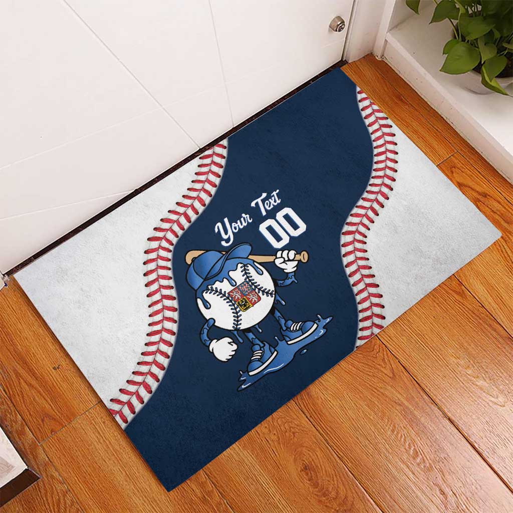 Czech Republic 2026 Baseball Custom Rubber Doormat Go Cesko Drip Style
