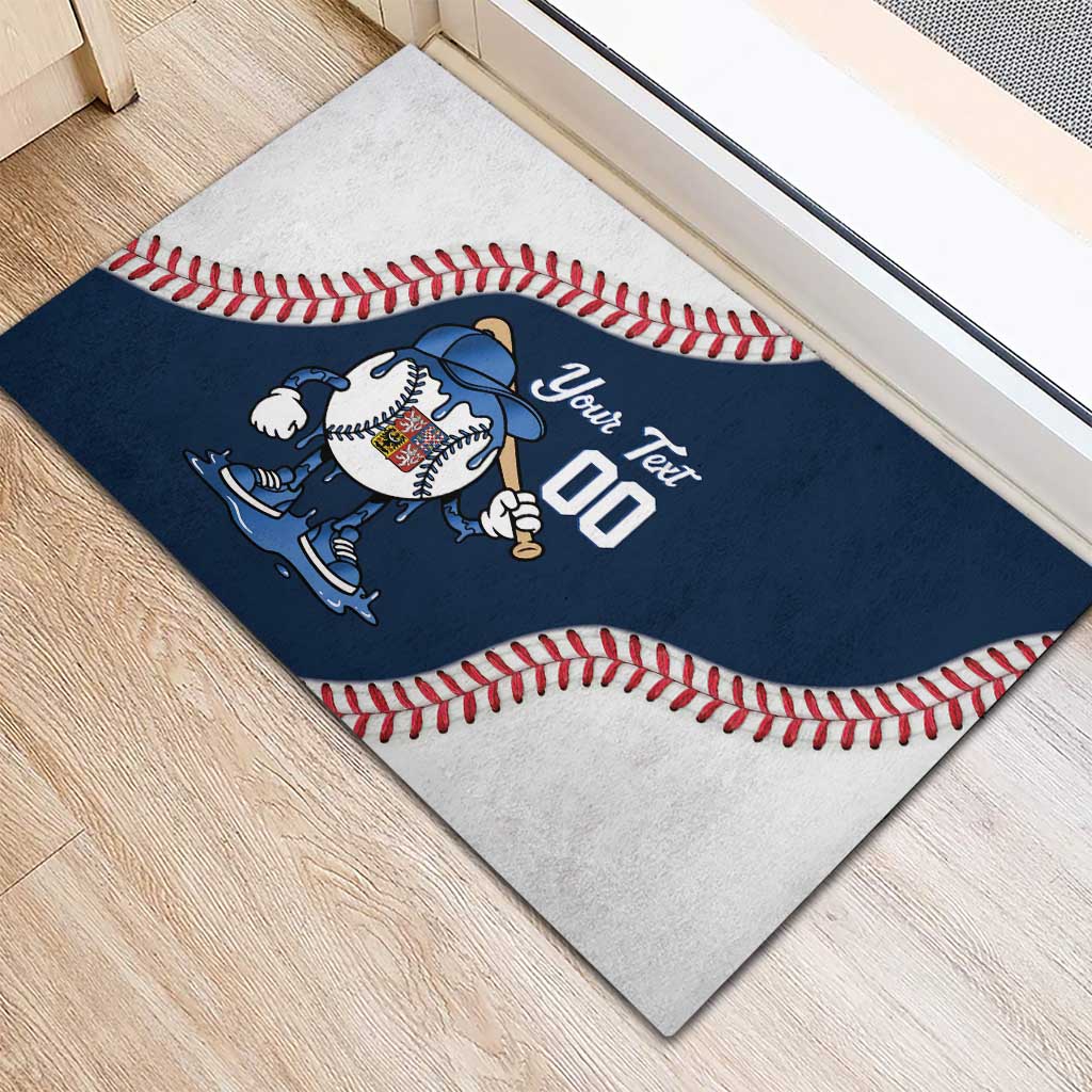 Czech Republic 2026 Baseball Custom Rubber Doormat Go Cesko Drip Style