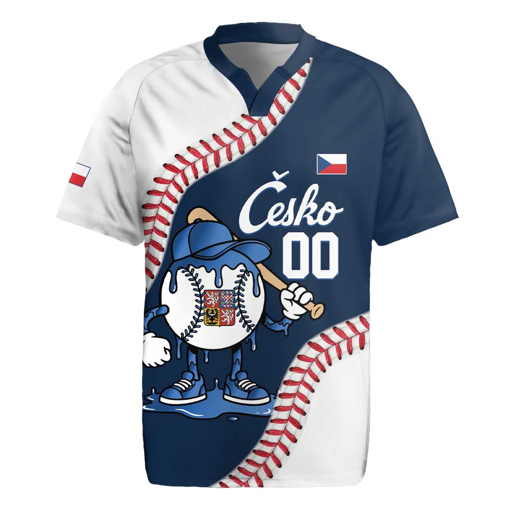Czech Republic 2026 Baseball Custom Rugby Jersey Go Cesko Drip Style