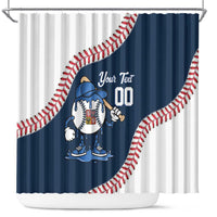 Czech Republic 2026 Baseball Custom Shower Curtain Go Cesko Drip Style