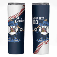 Czech Republic 2026 Baseball Custom Skinny Tumbler Go Cesko Drip Style