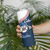 Czech Republic 2026 Baseball Custom Skinny Tumbler Go Cesko Drip Style