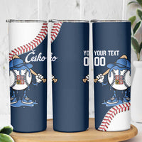 Czech Republic 2026 Baseball Custom Skinny Tumbler Go Cesko Drip Style