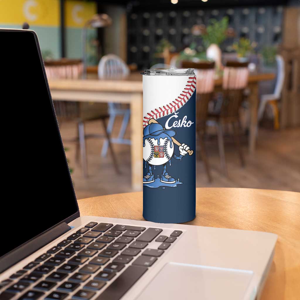 Czech Republic 2026 Baseball Custom Skinny Tumbler Go Cesko Drip Style